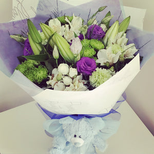 New Arrival Baby Boy Flower Combo. - Wellington Flower Co.