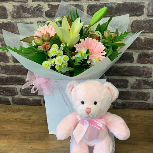 New Arrival Baby Girl Flower Combo - Wellington Flower Co.