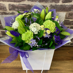 Bouquet with blues - Wellington Flower Co.