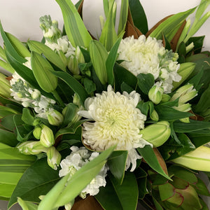 Bouquet in Creams, Greens & Whites  - Wellington Flower Co.