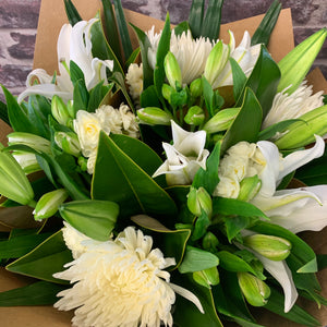 Bouquet in Creams, Greens & Whites  - Wellington Flower Co.